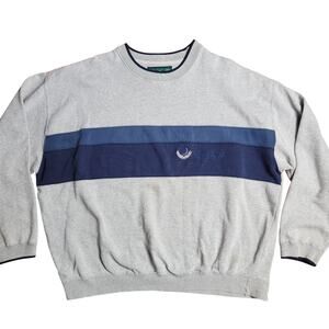 Great lakes recreation XXL crew sweater men's golf gray blue sporty long sleeve